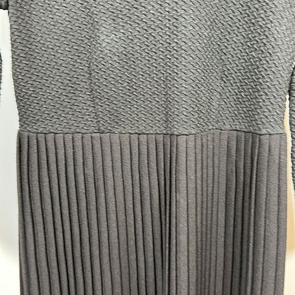 GANNI ANTHROPOLOGIE Women's Fulton Pleated Dress Black Size Small - Picture 8 of 14